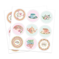Party Favor Bags with Stickers - Tea Party Theme - 12 Bags