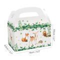 Party Favor Boxes - Woodland Greenery Theme - 12 Boxes