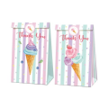 Party Favor Bags with Stickers - Ice Cream -12 Bags