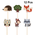 Woodland Animal Cupcake Toppers (12 Toppers)
