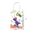Party Favor Bags with Handles - Dinosaur Theme (12 Bags)