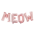 Meow Cat Foil Balloon - Rose Gold