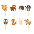 Woodland Animal Cupcake Toppers (24 Toppers)
