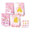Party Favor Bags with Stickers - Princess Castle Theme (12 Bags)