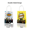 Party Favor Bags with Handles - Superhero Theme - 12 Bags