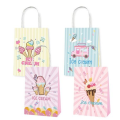 Party Favor Bags with Handles - Ice Cream Theme - 12 Bags
