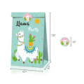 Party Favor Bags with Stickers - Llama Theme (12 Bags)