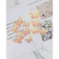 Pink Gold Butterfly Cupcake/Cake Toppers (Set of 10)