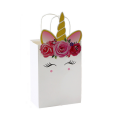Party Favor Bags with Handles - Unicorn Flowers - 10 Bags