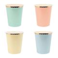 Yellow Pastel Paper Cups (8 Cups)