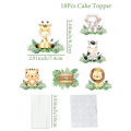 Baby Safari Animals Cupcake Toppers (18 Toppers)