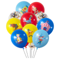 Circus Print Mixed Latex Balloon Set - 10 Balloons