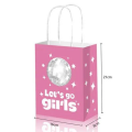 Party Favor Bags with Handles - Disco Cowgirl Theme - 12 Bags