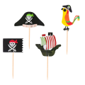 Pirate Themed Cupcake Toppers - 24 Topper