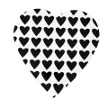 Black Heart Paper Plates Small (8 Plates)