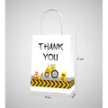 Party Favor Bags with Handles - Construction Theme - 12 Bags