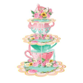 Kids Birthday Party 3 Tier Cupcake Stand - Tea Party 2