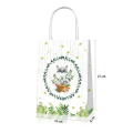 Party Favor Bags with Handles - Woodland Greenery Animal Theme -12 Bags