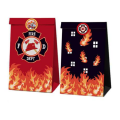 Party Favor Bags with Stickers -Fire Fighter / Fireman Theme (12 Bags)