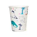 White Dinosaur Paper Cups (8 Cups)