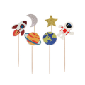 Space Themed Cupcake Toppers (12 Toppers)