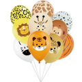 Wild Animal Print and Animals Latex Balloons - 10 Balloons