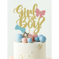 Boy or Girl Gender Reveal Cake Topper
