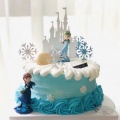 Silver Frozen Cupcake Toppers (10 Toppers)