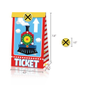 Party Favor Bags with Stickers - All Aboard Train Theme - 12 Bags