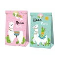 Party Favor Bags with Stickers - Llama Theme (12 Bags)