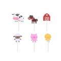 Farm Theme Cupcake Toppers - 12 Toppers