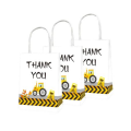 Party Favor Bags with Handles - Construction Theme - 12 Bags
