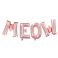 Meow Cat Foil Balloon - Rose Gold