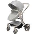 2 in 1 Luxury Leather Egg Shell Strollers Baby Pram