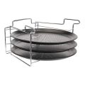 3 Pieces Of Non-Stick Round Pizza Pan Tray With Rack