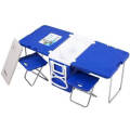 28L Cooler Box and Folding Table Chair Set Blue