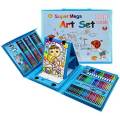 Childrens 208 Pieces Painting Brush Set With Drawing Board
