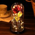 Galaxy Light Rose in Glass Dome