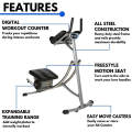 GB Ab Coaster Ultimate Core Workout 6 Pack Ab Exercise Machine