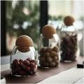 3 Piece Glass Jars with Airtight Ball Cork Lid