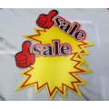 Pack of 10 Blank Star Price Tag Promotional Stickers