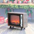 Retro Tv Design Light Flame Electronic Fireplace