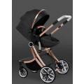 2 in 1 Luxury Leather Egg Shell Strollers Baby Pram