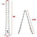 5m Telescopic Ladder 2.5M + 2.5M