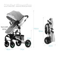 New *2019* Baby Stroller / Pram & Carry Cot Moses Basket Grey Color