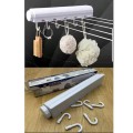 3.7m 5 Line Retractable Clothes Drying Line With Hanger Clips