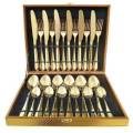 Gold Cutlery Set 24 piece