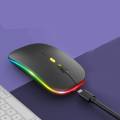 Slim Rechargeable RGB LED Wireless Optical Mouse
