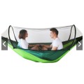 Portable Automatic Quick opening Nylon Hammock with Mosquito Net 290x140cm