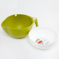 Rolling Colander Double Drain Basket Bowl